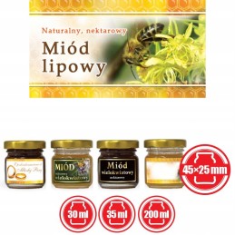 Mini etiketės liepų medui, 100 vnt - EM11 raštas