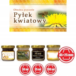 Pakuotė mažų etikečių (žiedadulkės) 100 vnt