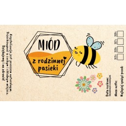 Etiketės 10 vnt, medus, lenkiškas gaminys, 107x65