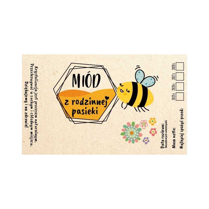 Etiketės 10 vnt, medus, lenkiškas gaminys, 107x65