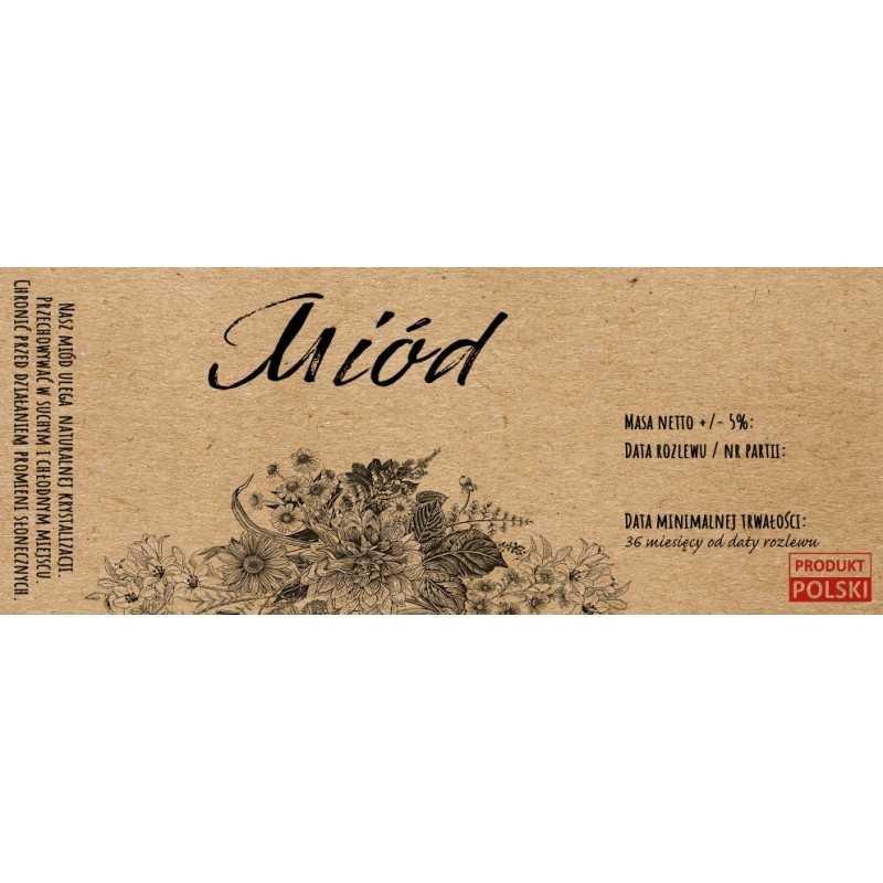 10 vnt / 140 mm x 55 mm eko medaus lipdukai