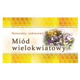 kelių gėlių medaus etiketės