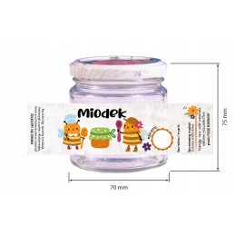 10 vnt 130x36 folijos etiketės medaus medaus indeliams 200 ml