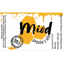 10 vnt lipdukų stiklainiams 107x65 medaus tiesiai iš avilio