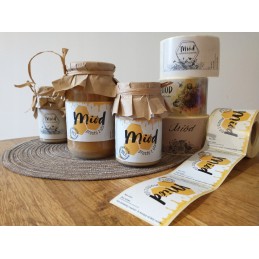 10 vnt lipdukų stiklainiams 107x65 medaus tiesiai iš avilio