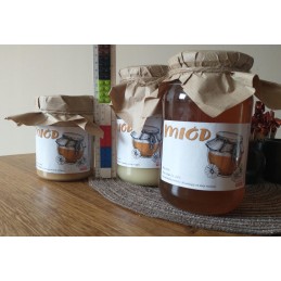 Etiketės 10 vnt, medus, lenkiškas gaminys, 107x65