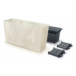 Urbi case middle concrete effect flowerpot - cream
