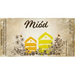 10 vienetų didelių lipnių etikečių medui 135x70