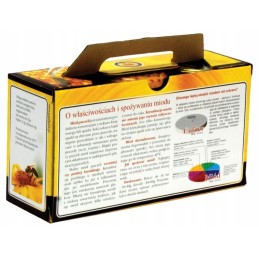 Siūlome dekoratyvinę medaus dėžutę 3 stiklainiams, 315 ml, puikiai tinka dovanai - labai geras lenkiškas gaminys