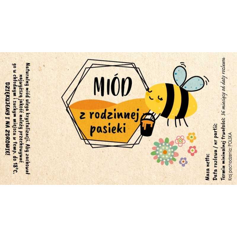 10 vienetų 107x60 medui iš šeimos bityno, linksma bitė