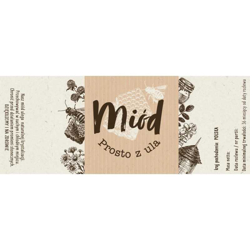 10 vnt / 140 mm x 55 mm medaus lipdukai tiesiai iš avilio