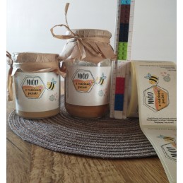 10 vnt lipdukų etiketės 65x107 bitė su gėle