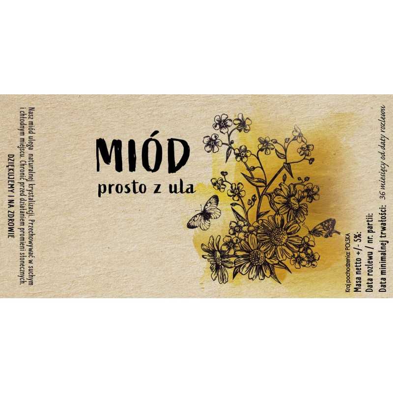 10 vienetų didelių lipnių etikečių medui 135x70