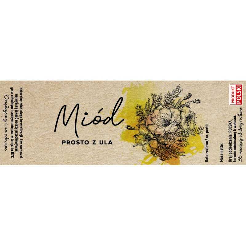 10 vienetų lipnių etikečių 55x160 mm lipdukai medaus tiesiai iš avilio