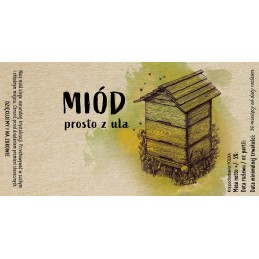 10 vienetų didelių lipnių etikečių medui 135x70