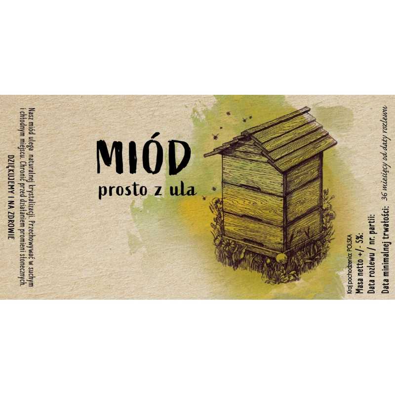 10 vienetų didelių lipnių etikečių medui 135x70