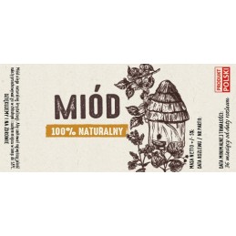 10 vnt lipdukų etikečių 130x60__100 procentų natūralaus medaus