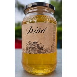 10 vienetų lipnių etikečių 107x65 medaus iš šeimos bityno