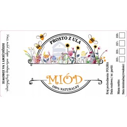 10 vnt etiketė 115 x 60mm, medus tiesiai iš avilio