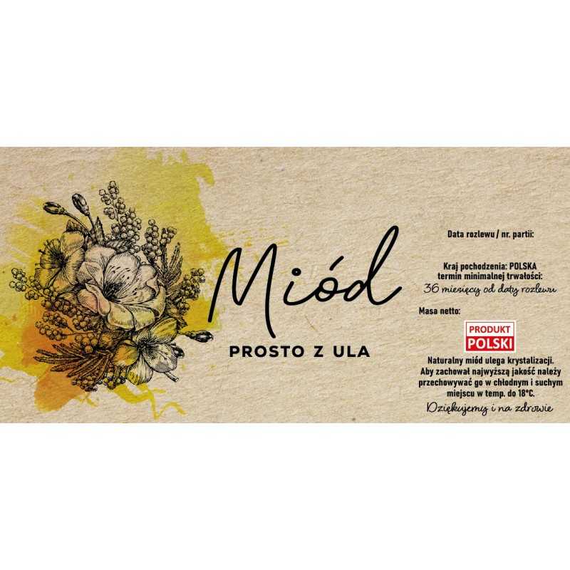 10 vienetų didelių lipnių etikečių medui 165x80