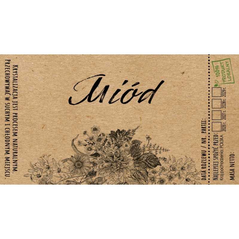 10 vnt medaus 110x60 etiketės, lipnūs lipdukai