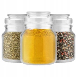 Hermetiškas indas su stikliniu dangteliu ir sandarikliu prieskoniams, 205 ml