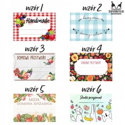 10 vnt etikečių lipdukai stiklainiams uogienėms ir konservams