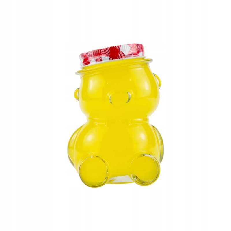 Meškiukas 30ml stiklinis indelis su dangteliu medaus džemu