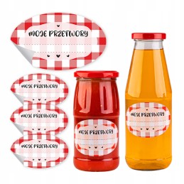 10x etiketės stiklainiams, medui, lipnūs lipdukai buteliams, konservams