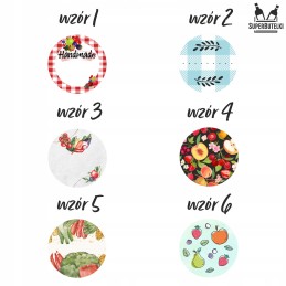 10 etikečių lipdukų rinkinys uogienėms, medaus indeliams