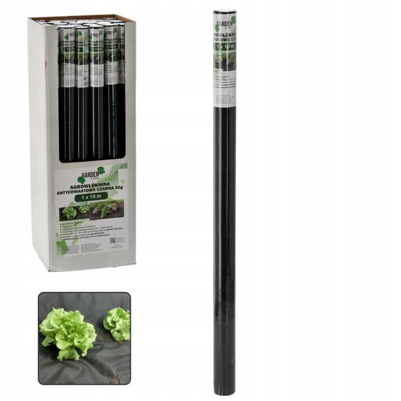 Agrotekstilė 10 metrų nuo piktžolių 1 x 10 m juoda 50 g agrotekstilės ritinėlis