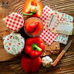 10x lipnių etikečių lipdukų rinkinys medaus buteliams stiklainiams sulčių uogienės