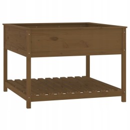 Puķupods ar polku medus brūns 111 5x111 5x81 cm d