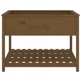 Puķupods ar polku medus brūns 111 5x111 5x81 cm d