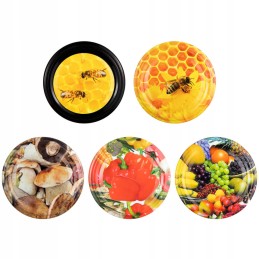 10 x dangteliai stiklainiams, kurių skersmuo 66