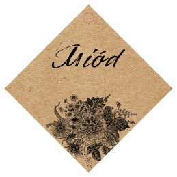 10 vienetų 53x53 dėžutės medaus etiketės