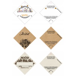 10 vienetų 53x53 dėžutės medaus etiketės