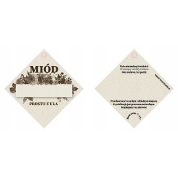 10 vienetų 53x53 dėžutės medaus etiketės