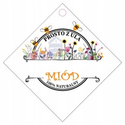 10 vienetų 53x53 dėžutės medaus etiketės