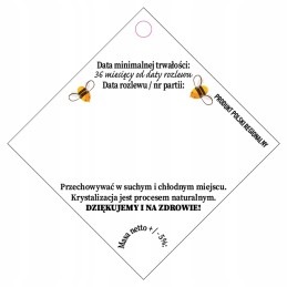 10 vienetų 53x53 dėžutės medaus etiketės