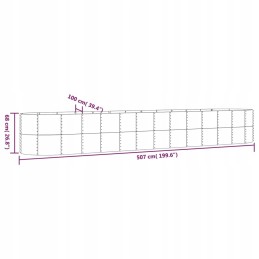 Vidaxl Raised Planter Powder Coated Steel 507x100x68 cm