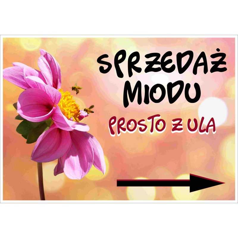 Siūlome reklaminę lentą 'parduodu medų tiesiai iš avilio' - labai geras produktas - pažymėkite savo bityną ir parduokite medų!!!