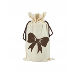 Krepšys 900ml ecru stiklainiui - raštas su lankeliu