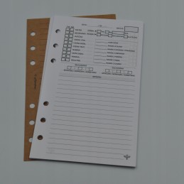 Bitininkystės sąsiuvinis - įdėklai - mažas variantas, A6