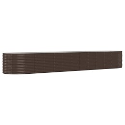 Vidaxl paaugstināts puķu pods ar pulverkrāsotu tēraudu 507x100x68 cm