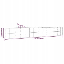 Vidaxl Raised Planter Powder Coated Steel 507x100x68 cm