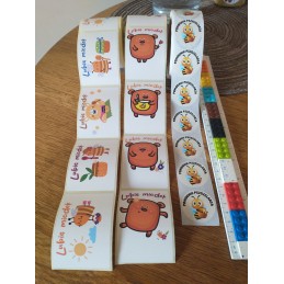 16 vienetų 5 cm lipdukai laimingos bitės etiketės laiminga bitė