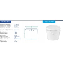 Apvalus plastikinis kibiras, 5 litrai, su bespalve rankena.