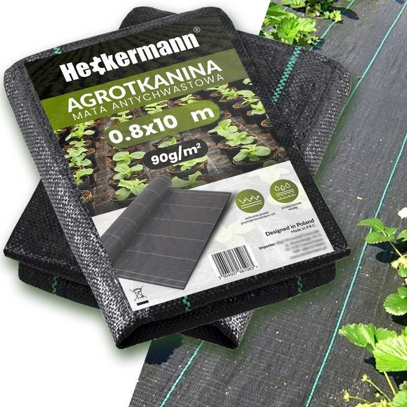 Nuo piktžolių agrotekstilė agrotekstilė juoda UV kilimėlis 3% 0,8x10m 90g/m2