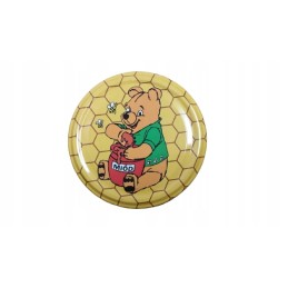 10x dangteliai ir dangteliai Kubuś medaus stiklainiams fi82/6z